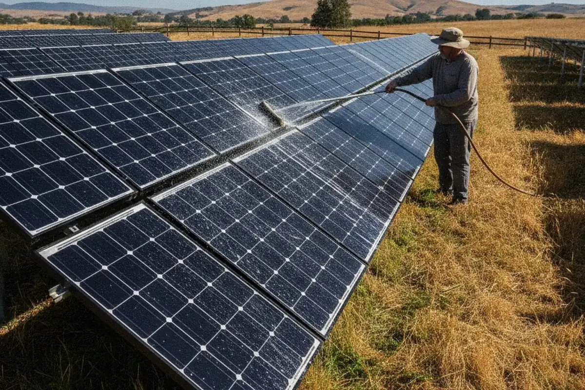 Ground-Mount & Roof Array Cleaning in Santa Clara
